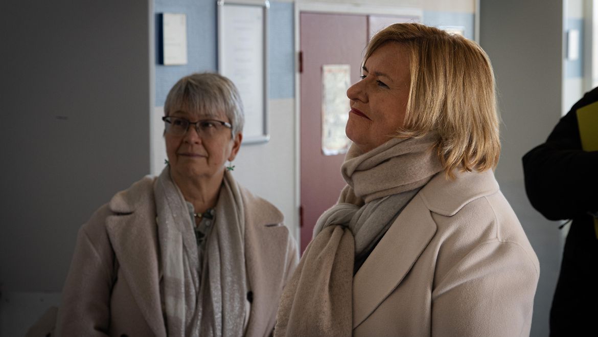 Die Wehrbeauftragte Eva Högl im Bundeswehrkrankenhaus in Hamburg